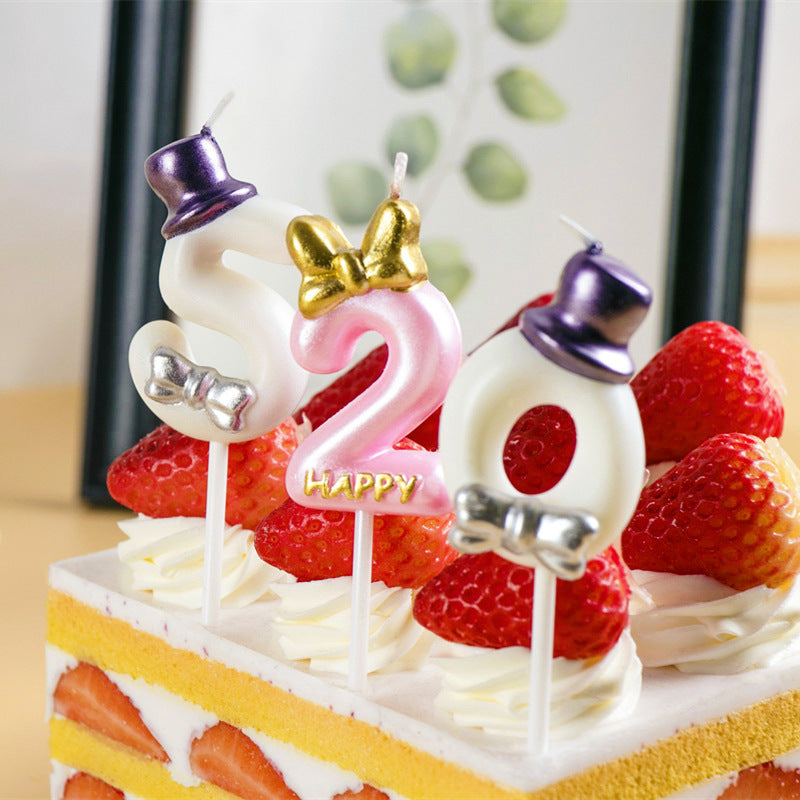 Pink Number Candles Girls Happy Birthday Cake Decorations, Birthday Candles Cake Decorations Birthday Baking Celebration Reunion Anniversary Party Supplies