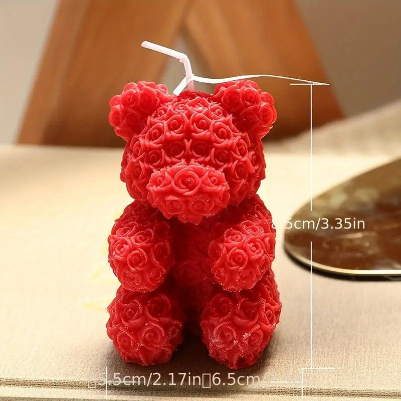 Luxury Rose Bear Scented Candle - Perfect for Birthday Gifts, Home Decor and Special Occasions