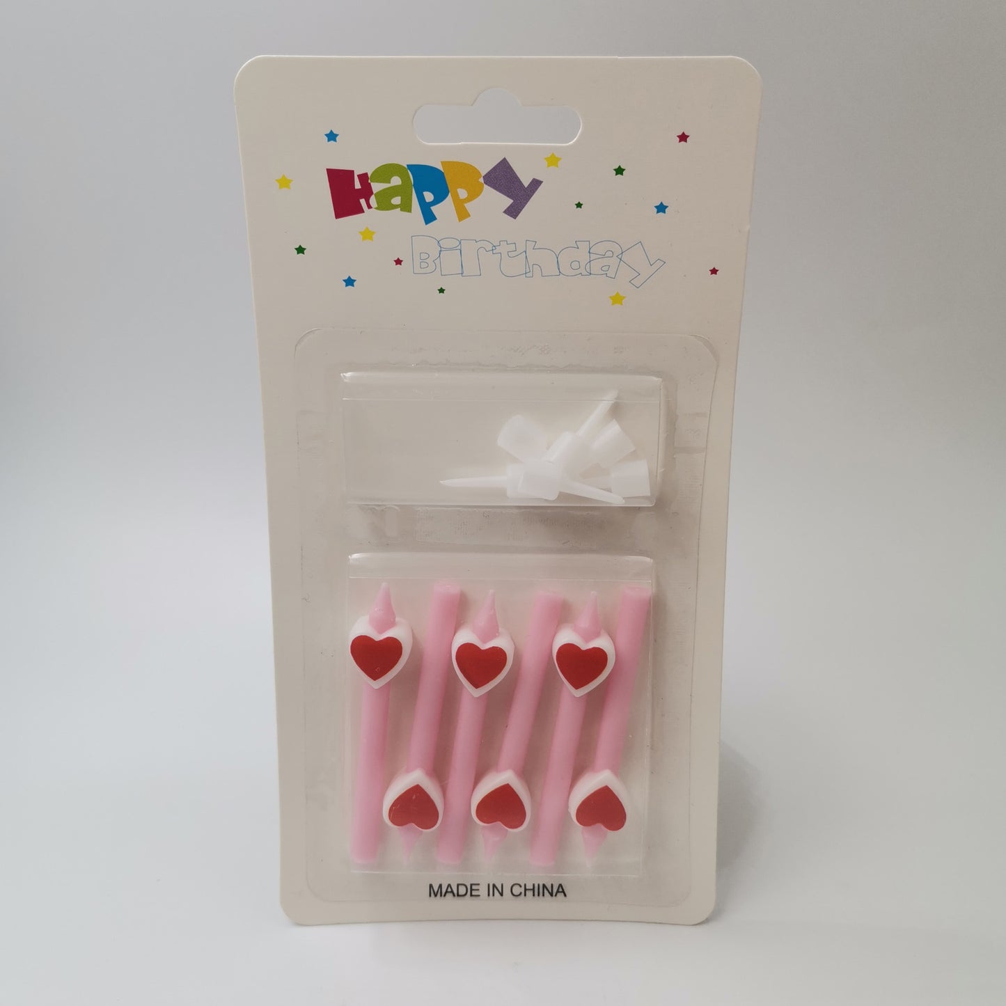 Creative Short Rod Light Body Birthday Cake Decoration Candle Ornament Red Pink Cartoon Love Candle with Base