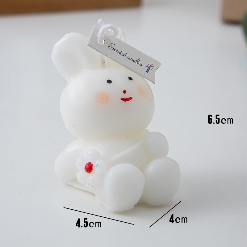 Rabbit Aromatherapy Candle Accompaniment Gift Creative Home Decoration Set Shooting Prop Candle Wedding Gift