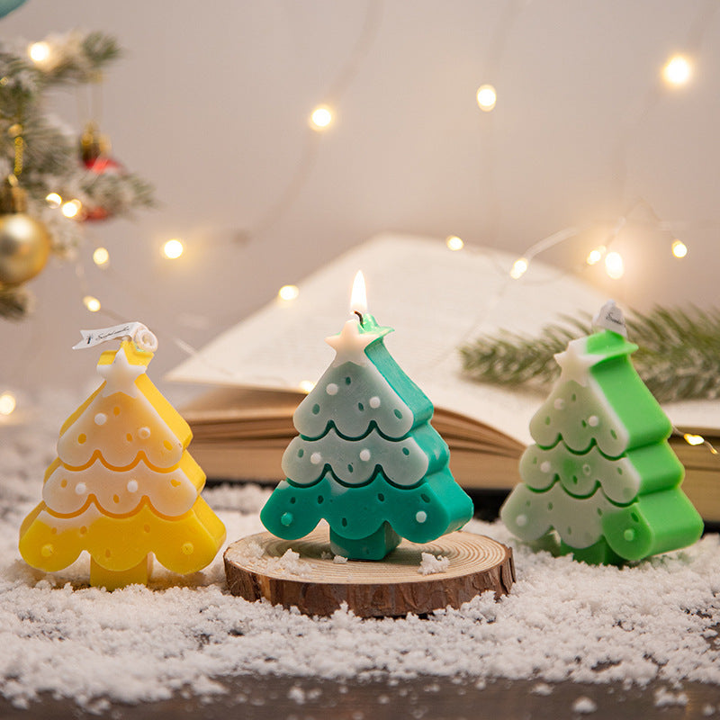 Christmas Aromatherapy Creative Snowflake Christmas Tree Atmosphere Aromatherapy Candle Ornament Romantic Christmas Gift