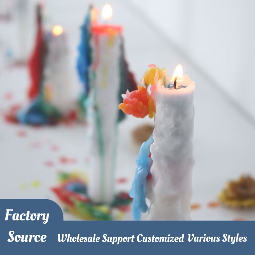Colorful Combination Pack Classic Traditional Colorful Colorful Tear Drops Breakup Parting Ambiance Walking Candle (box comes with)