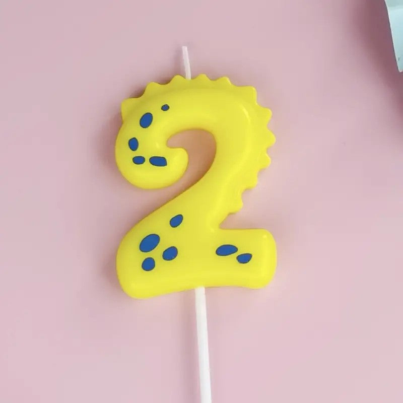 1 Piece, Large Creative Dinosaur Digital Candle, Kids Cartoon Party Happy Birthday Anniversary Cake Decoration