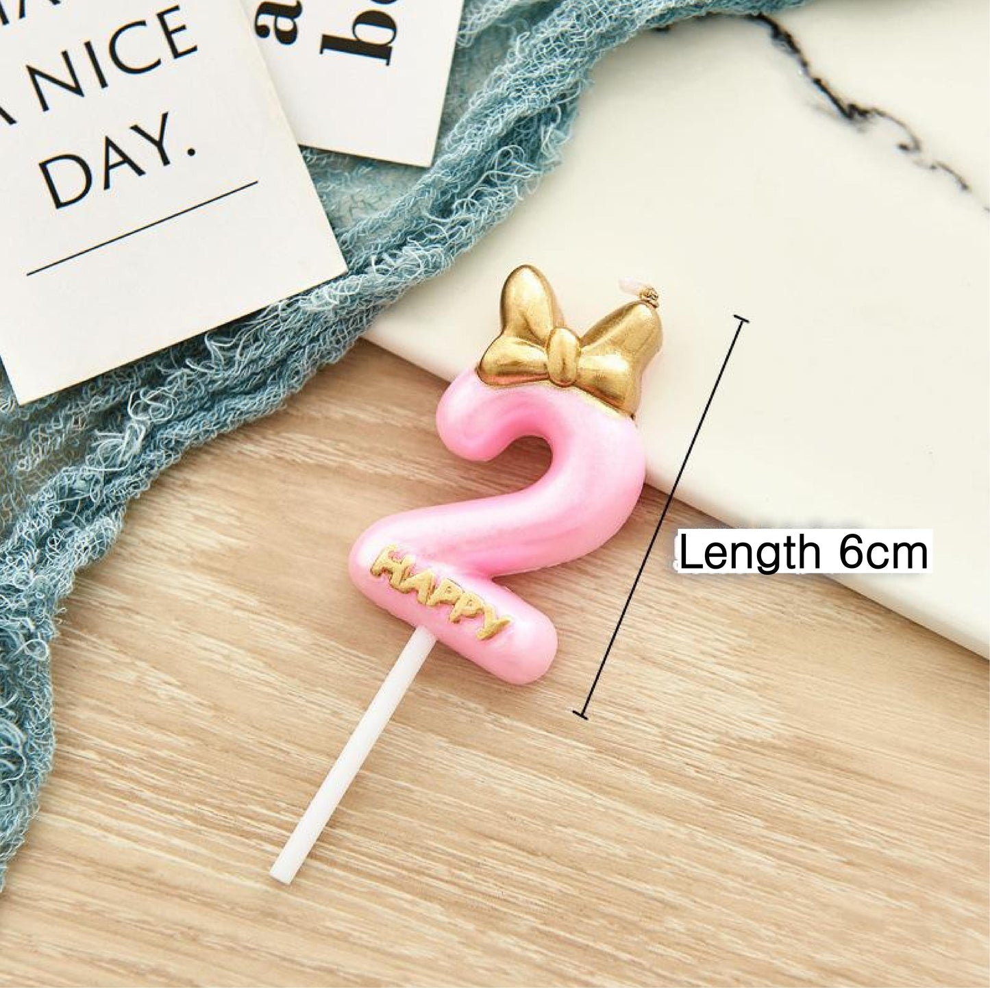 Pink Number Candles Girls Happy Birthday Cake Decorations, Birthday Candles Cake Decorations Birthday Baking Celebration Reunion Anniversary Party Supplies