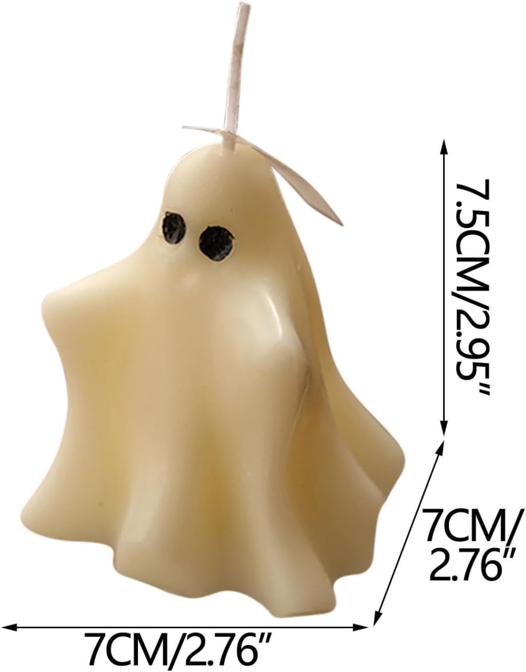 Halloween Ghost Candle, Small Halloween Spooky Ghost Candle Ambiance Home Halloween Ghost Table Decor Wax Set Spooky Horror Gift Scented Candle Halloween Decoration Ghost Candles