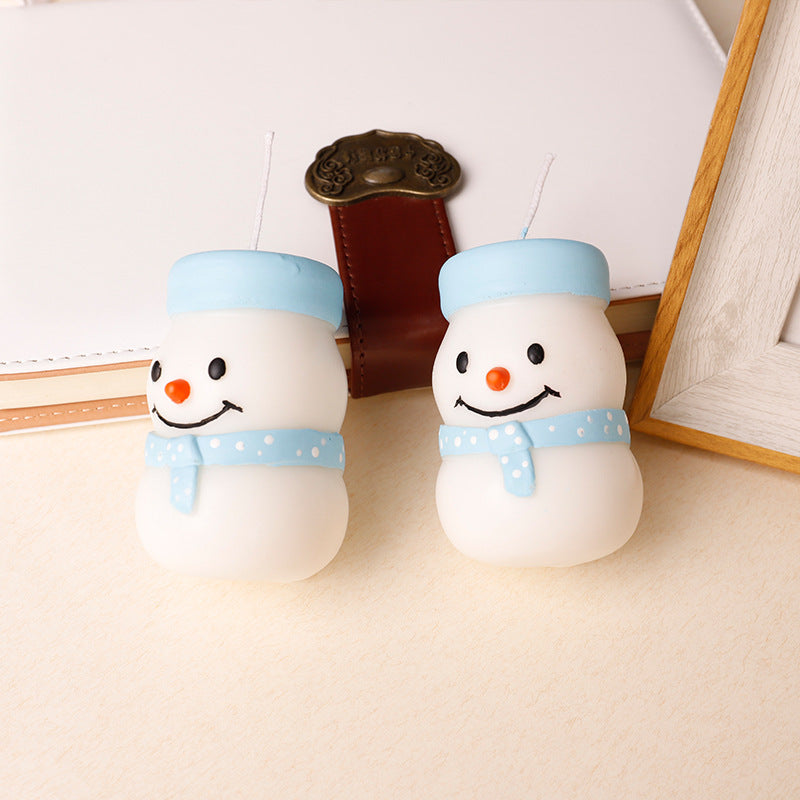 Snowman Aroma Candle Home Ornament Handmade Living Room Decoration Favors Candle