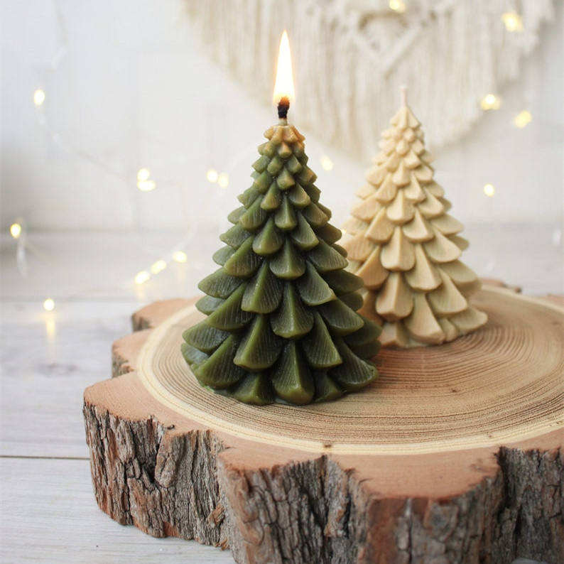 Creative Christmas Candles Christmas Tree Atmosphere Decoration Event Gifts Handmade