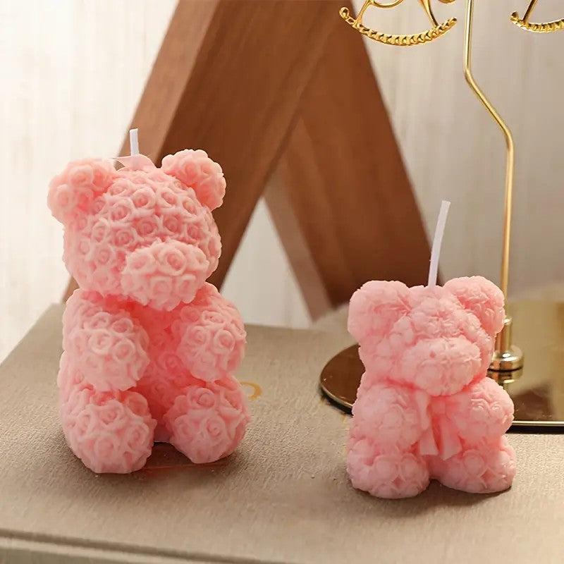 Luxury Rose Bear Scented Candle - Perfect for Birthday Gifts, Home Decor and Special Occasions