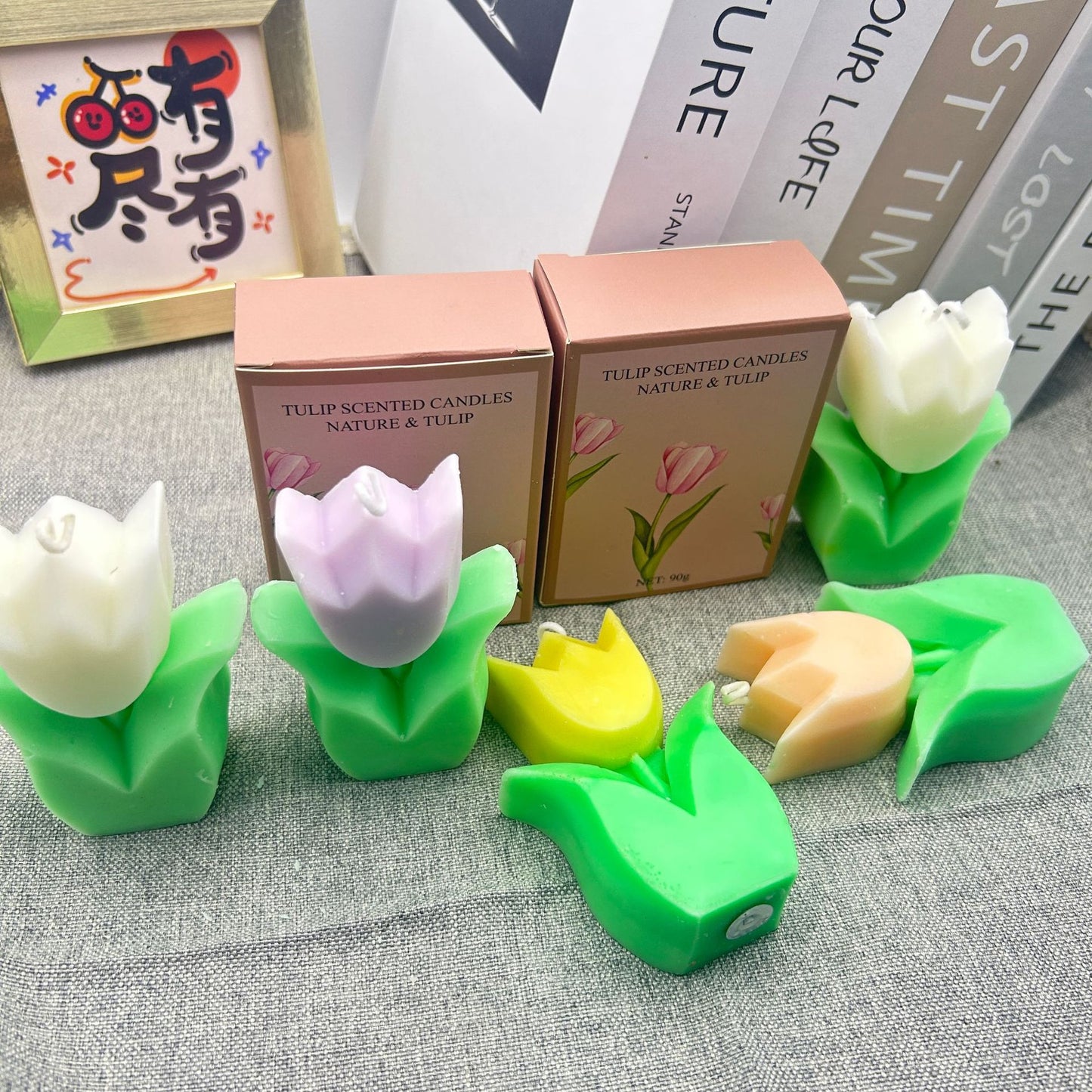 Tulip Handmade Candle Gift Accompaniment Candle Ambiance Floral Shape