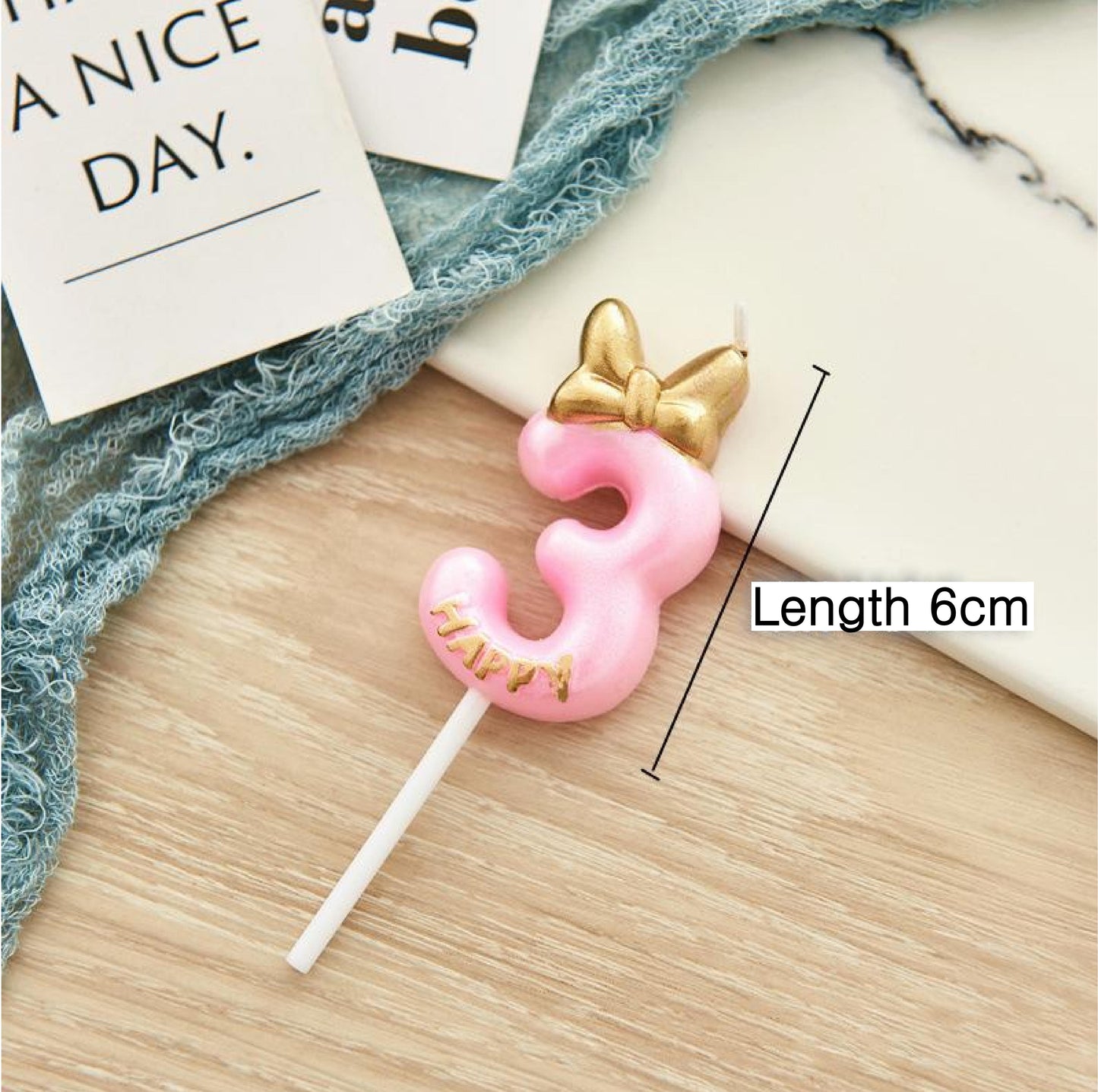 Pink Number Candles Girls Happy Birthday Cake Decorations, Birthday Candles Cake Decorations Birthday Baking Celebration Reunion Anniversary Party Supplies