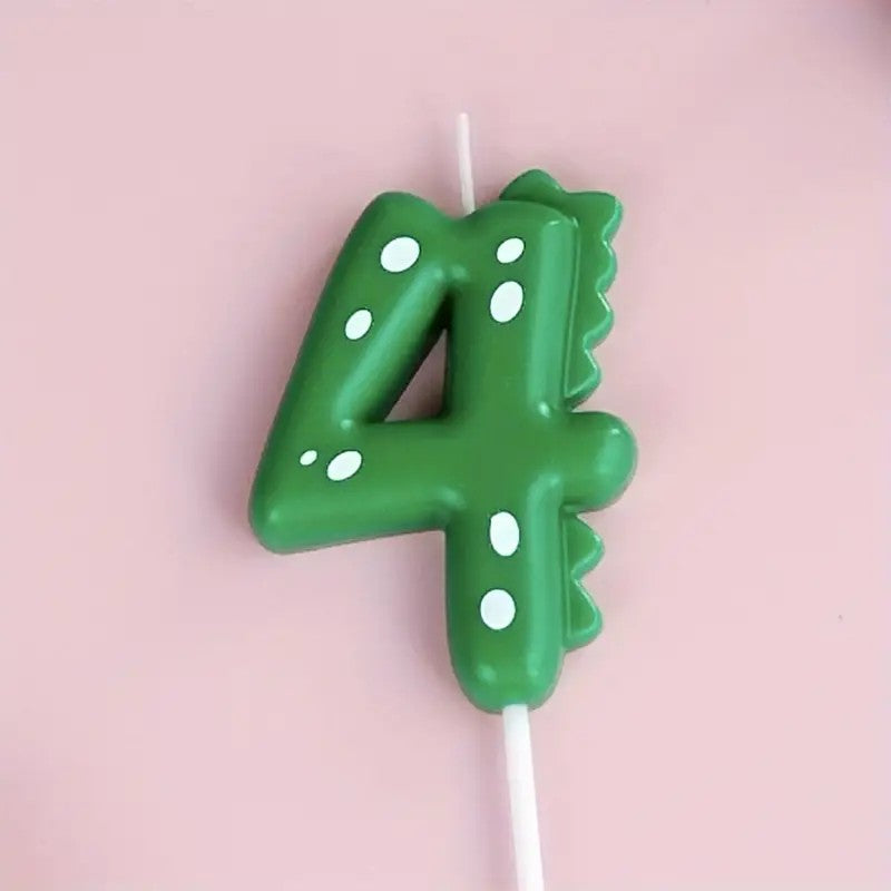 1 Piece, Large Creative Dinosaur Digital Candle, Kids Cartoon Party Happy Birthday Anniversary Cake Decoration