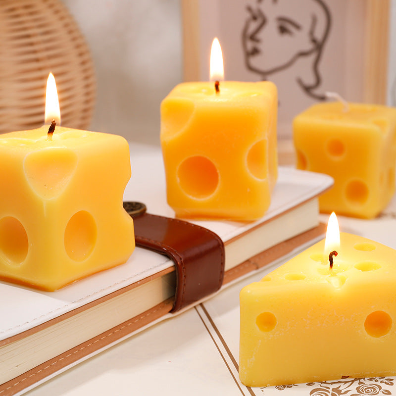 Handmade Home Furnishings Aromatherapy Cheese Candle Shooting Props Scene Decoration Cheese Candle
