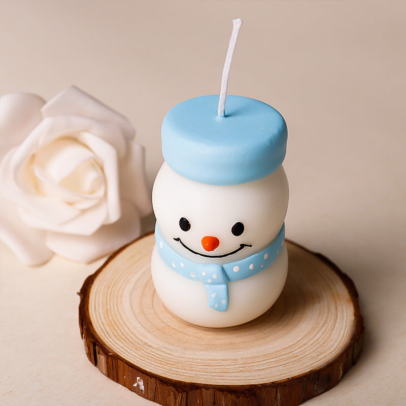 Snowman Aroma Candle Home Ornament Handmade Living Room Decoration Favors Candle
