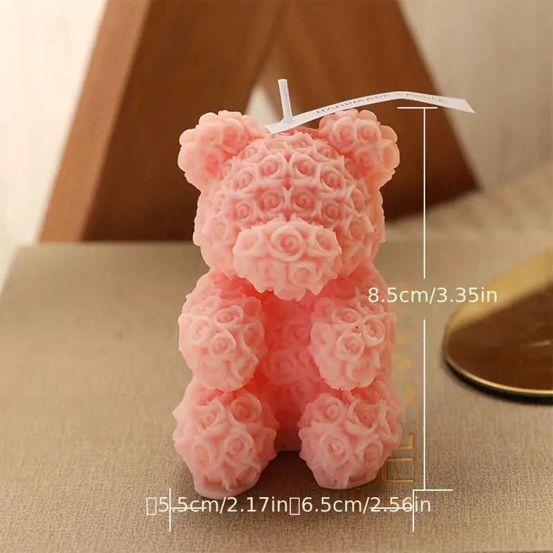 Luxury Rose Bear Scented Candle - Perfect for Birthday Gifts, Home Decor and Special Occasions