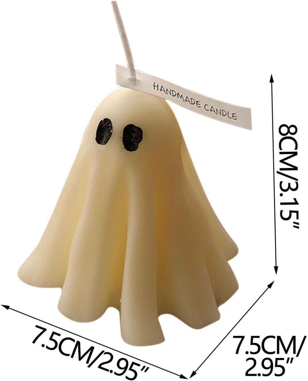 Halloween Ghost Candle, Small Halloween Spooky Ghost Candle Ambiance Home Halloween Ghost Table Decor Wax Set Spooky Horror Gift Scented Candle Halloween Decoration Ghost Candles