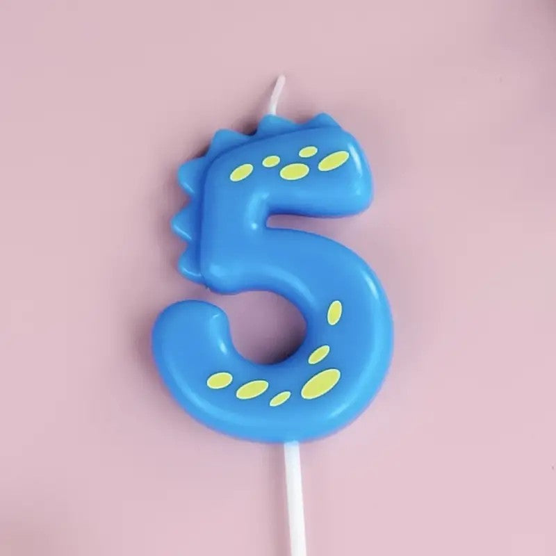 1 Piece, Large Creative Dinosaur Digital Candle, Kids Cartoon Party Happy Birthday Anniversary Cake Decoration