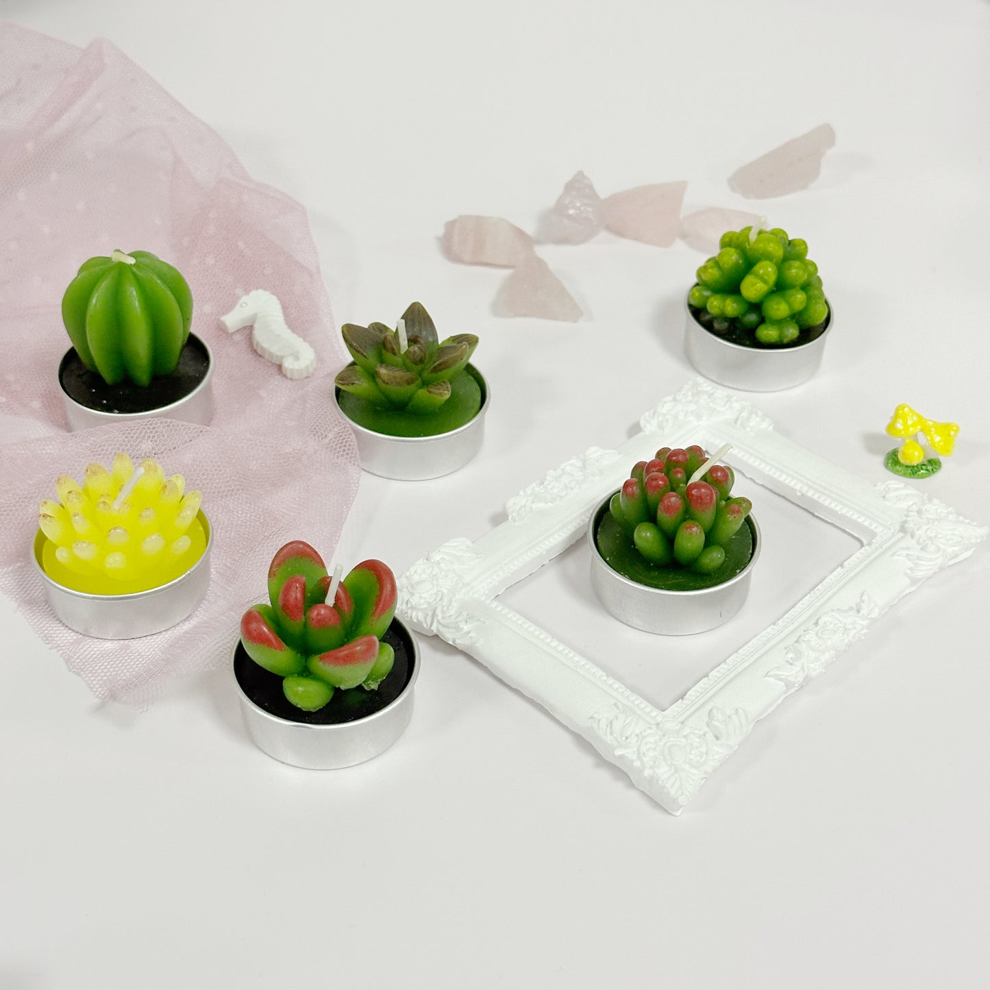 Juicy Cactus Candle, Exquisite Smokeless Scented Small Candle, Suitable for Home Decoration, Spa, Wedding, Valentine's Day, Birthday Gift, Anniversary Celebration