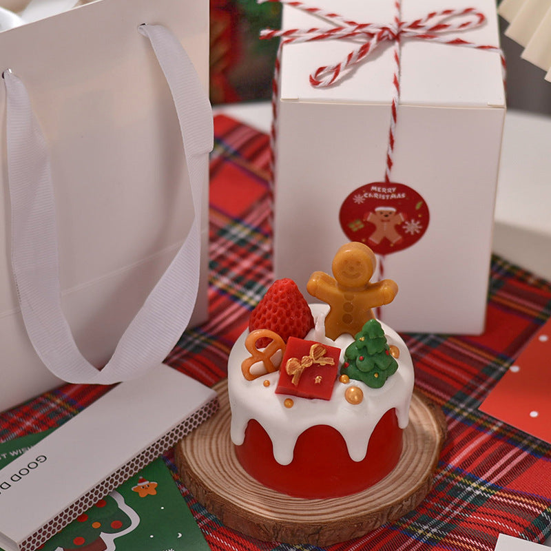 Creative Christmas Cake Candle Gingerbread Man Strawberry Christmas Tree Christmas Gift Modelling