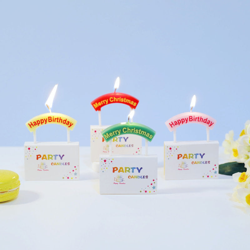 Romantic Birthday Cake Birthday Candles Children Baby Party Decoration Creative Childhood Memories Rainbow Candle Arrangement