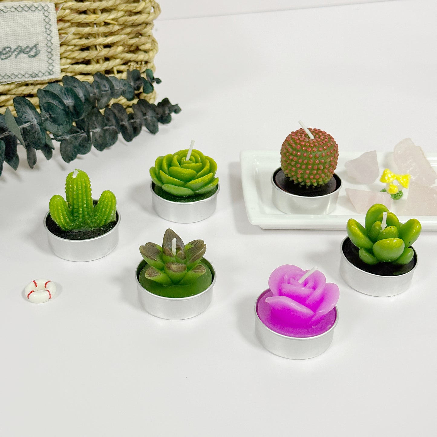 Juicy Cactus Candle, Exquisite Smokeless Scented Small Candle, Suitable for Home Decoration, Spa, Wedding, Valentine's Day, Birthday Gift, Anniversary Celebration