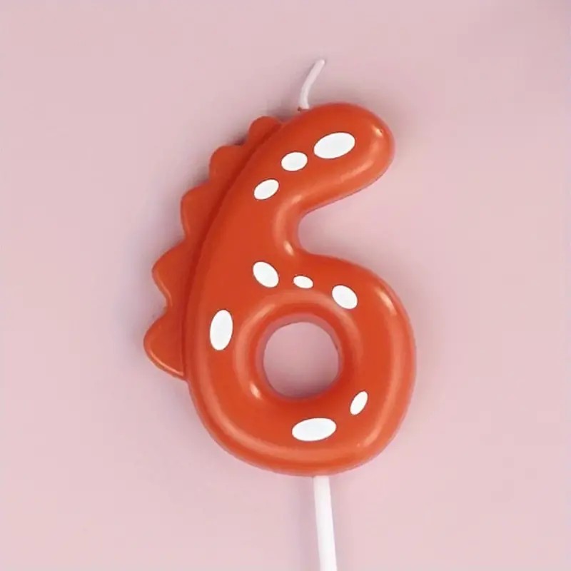 1 Piece, Large Creative Dinosaur Digital Candle, Kids Cartoon Party Happy Birthday Anniversary Cake Decoration