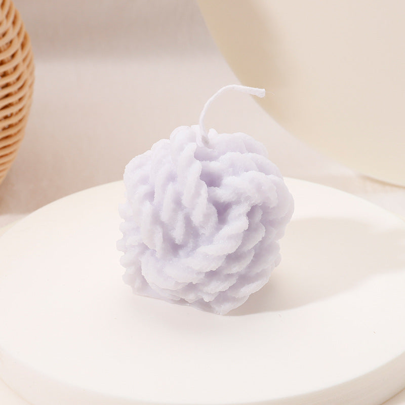 Creative Fruit Wool Cluster Shell Pyramid Candle Handmade Candle Companion Candle