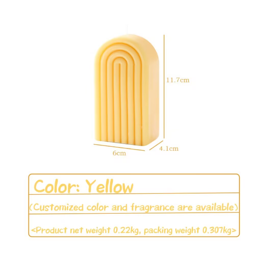 Modern Simple Geometric Scandinavian Style High Arch Rainbow Home Decorative Ornament Aroma Candle