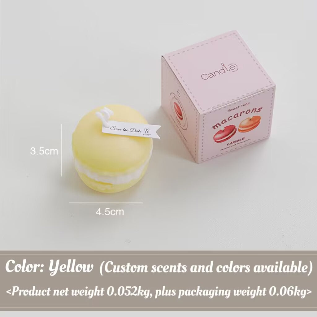 Macaroon Scented Candle Wedding New Year Gift Handmade Modeling Scented Candle