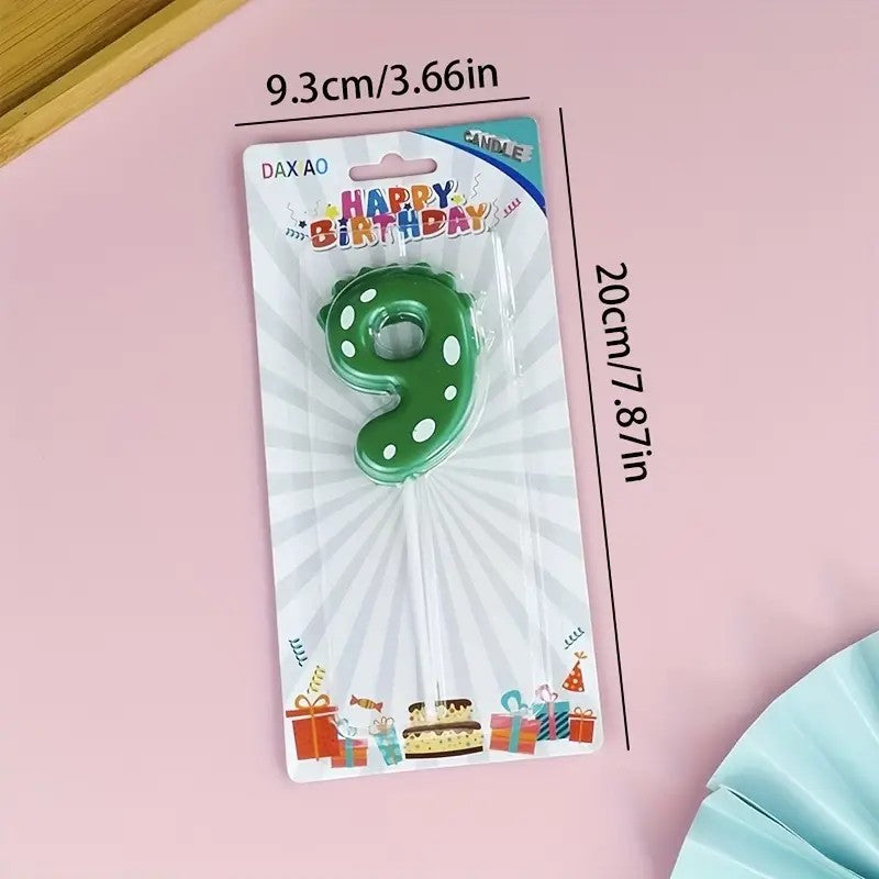 1 Piece, Large Creative Dinosaur Digital Candle, Kids Cartoon Party Happy Birthday Anniversary Cake Decoration