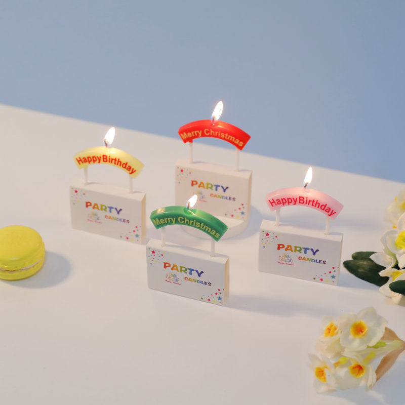 Romantic Birthday Cake Birthday Candles Children Baby Party Decoration Creative Childhood Memories Rainbow Candle Arrangement
