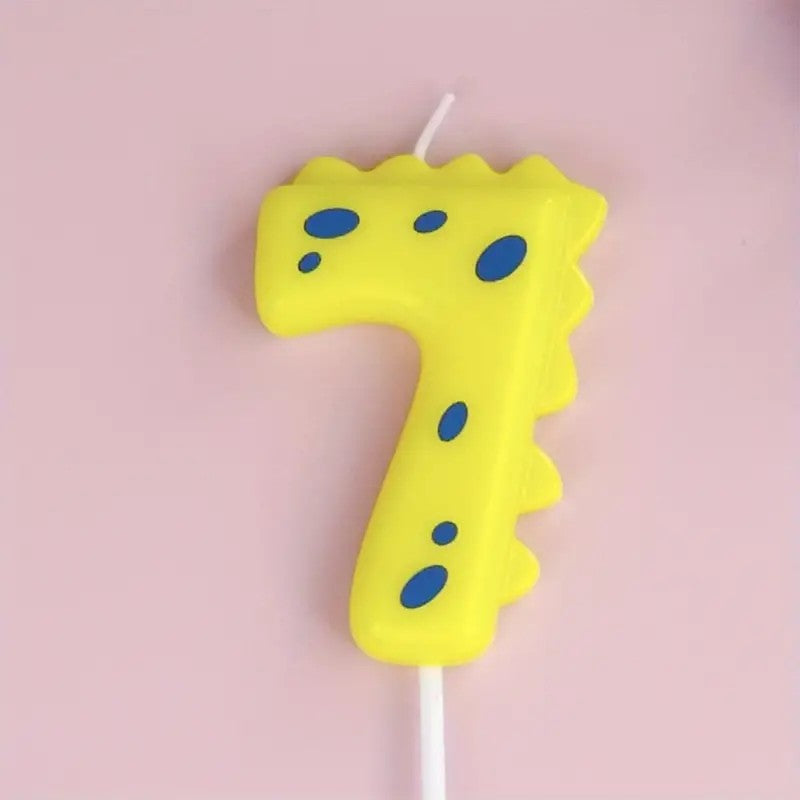 1 Piece, Large Creative Dinosaur Digital Candle, Kids Cartoon Party Happy Birthday Anniversary Cake Decoration