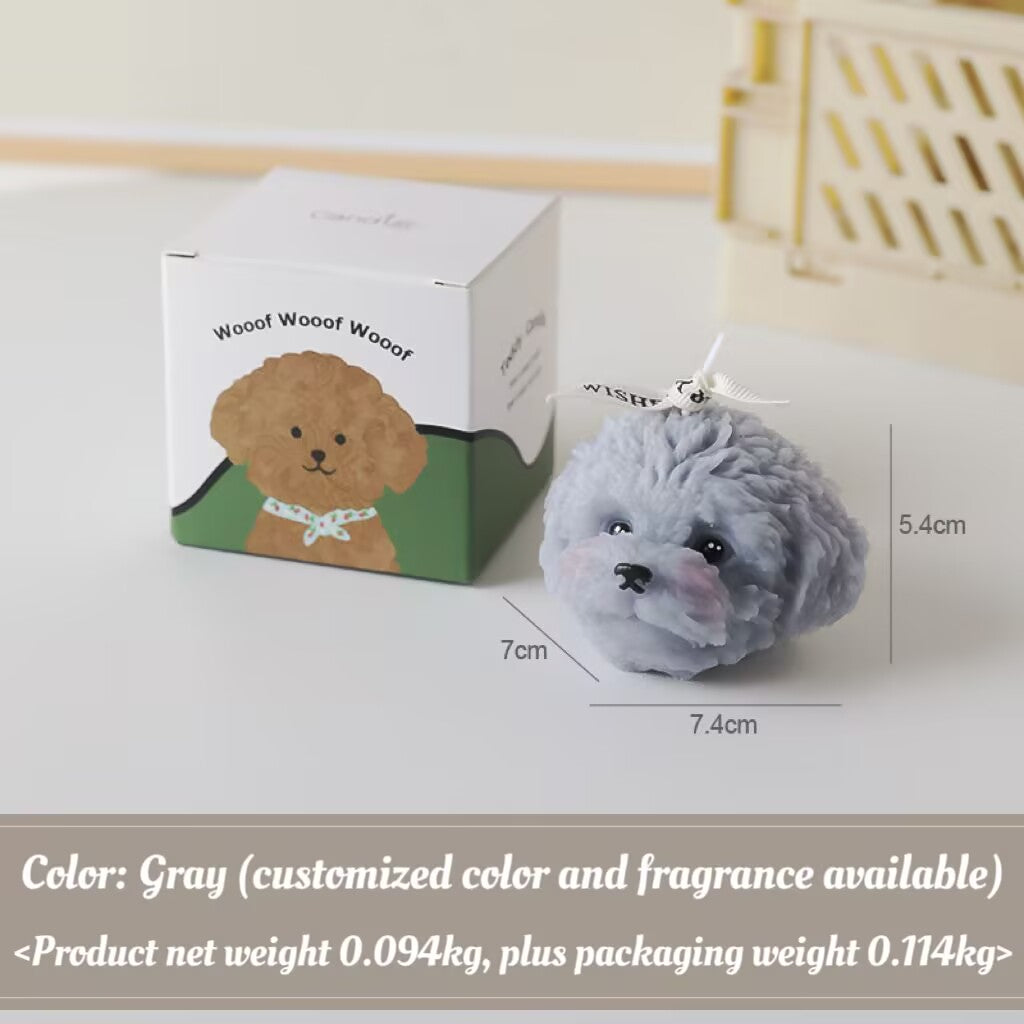 Teddy Dog Aromatherapy Candle Cute Creative Gift Ambience Sense Fragrance Candle Animal Shape Candle