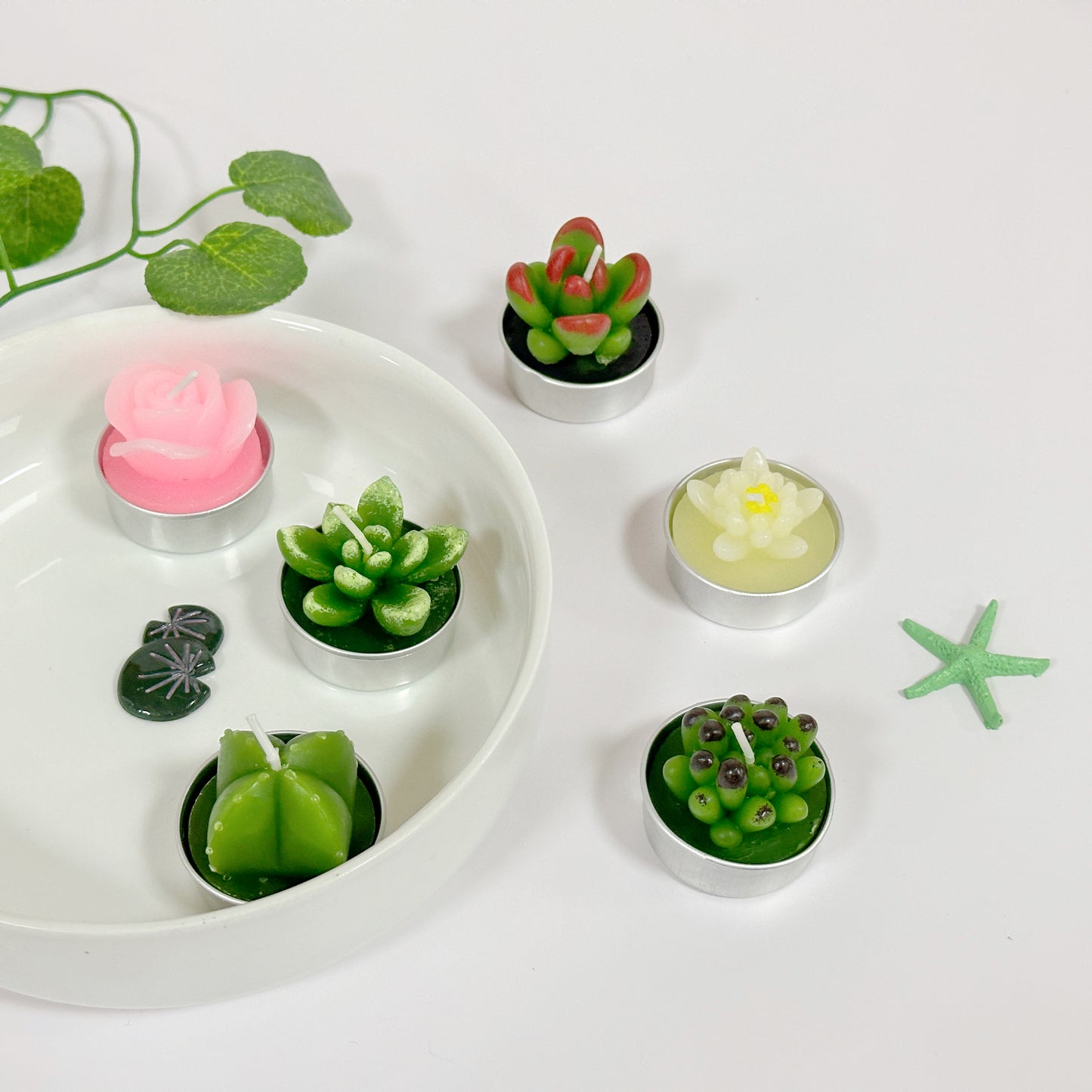 Juicy Cactus Candle, Exquisite Smokeless Scented Small Candle, Suitable for Home Decoration, Spa, Wedding, Valentine's Day, Birthday Gift, Anniversary Celebration