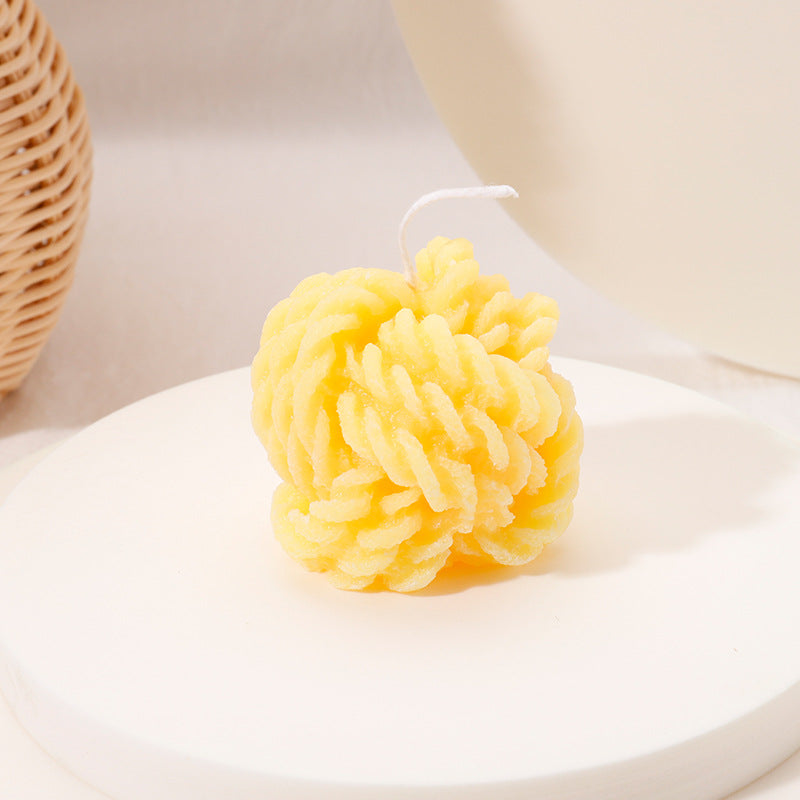 Creative Fruit Wool Cluster Shell Pyramid Candle Handmade Candle Companion Candle