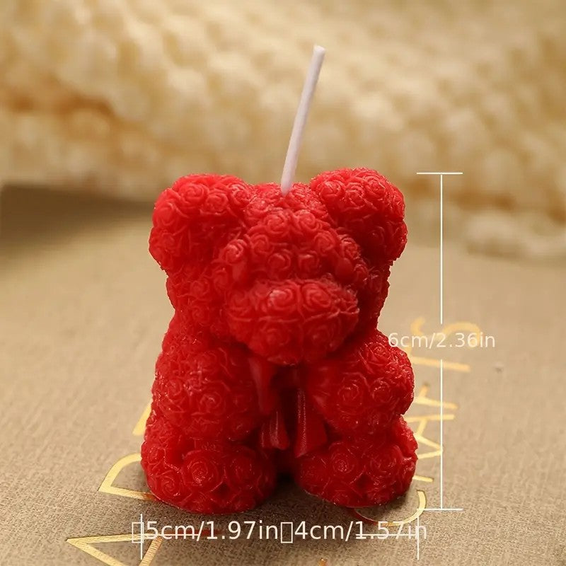 Luxury Rose Bear Scented Candle - Perfect for Birthday Gifts, Home Decor and Special Occasions
