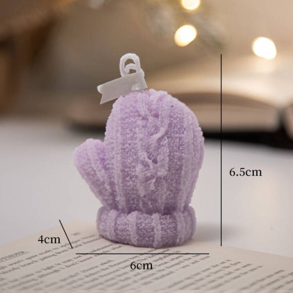 Christmas Plush Woolen Gloves Candle Home Ornament Christmas Gift Gift