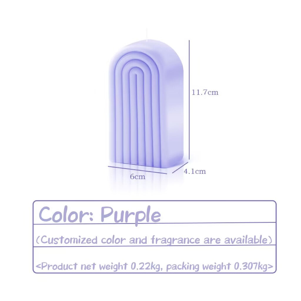 Modern Simple Geometric Scandinavian Style High Arch Rainbow Home Decorative Ornament Aroma Candle