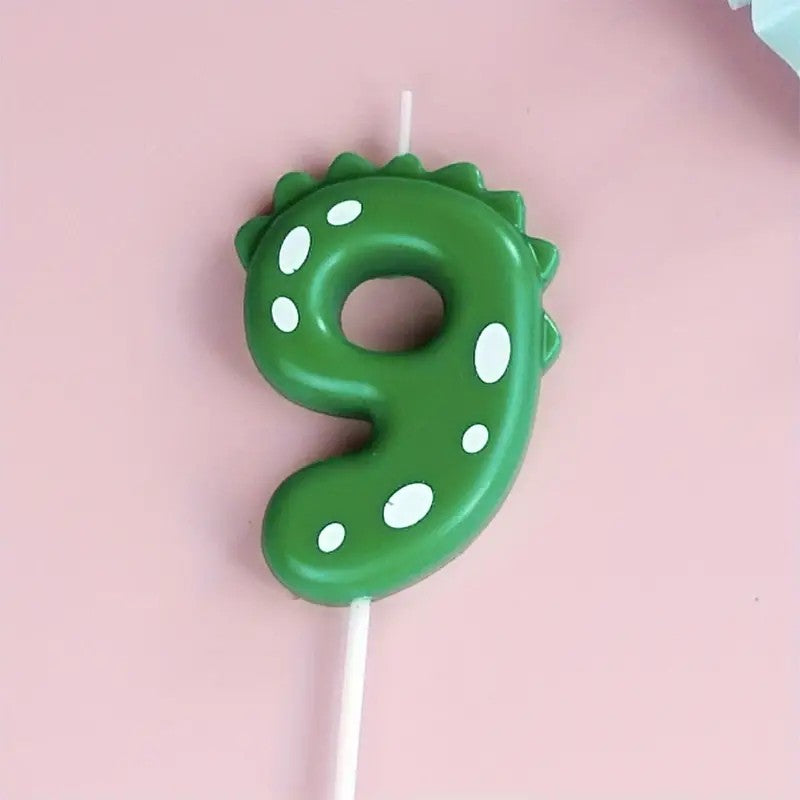 1 Piece, Large Creative Dinosaur Digital Candle, Kids Cartoon Party Happy Birthday Anniversary Cake Decoration