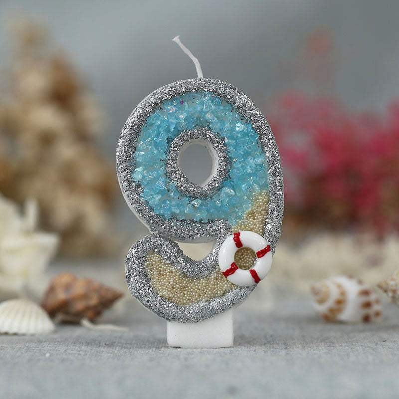 0-9 Birthday Candles, Summer Heat Beach Birthday Candles, Children's Birthday Candle Cakes, Nautical Theme Birthday Decorations, Cake Decoration Birthday