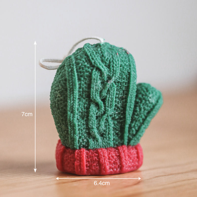 Christmas Plush Woolen Gloves Candle Home Ornament Christmas Gift Gift