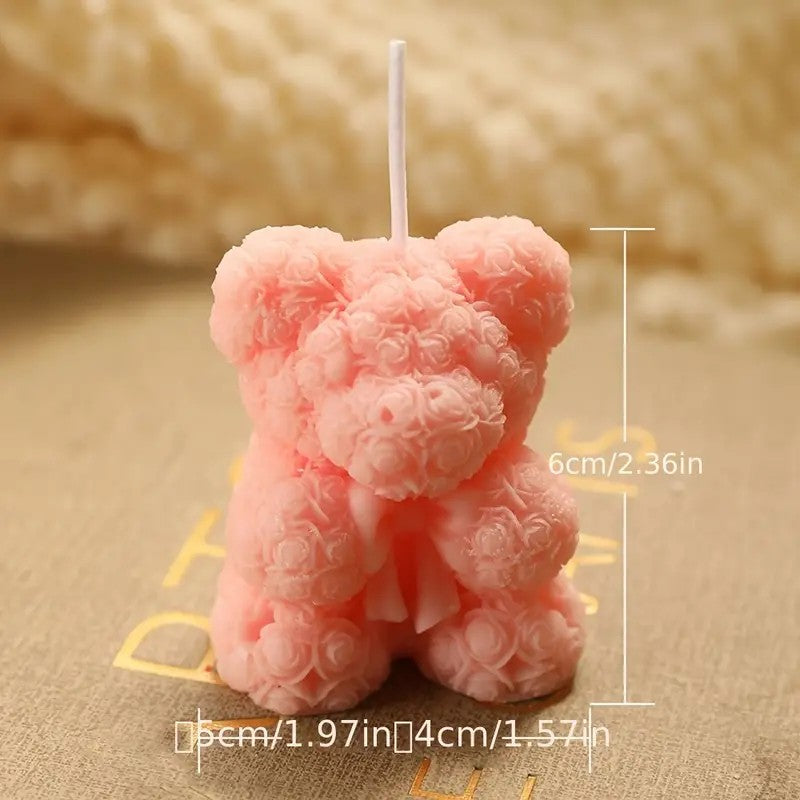 Luxury Rose Bear Scented Candle - Perfect for Birthday Gifts, Home Decor and Special Occasions