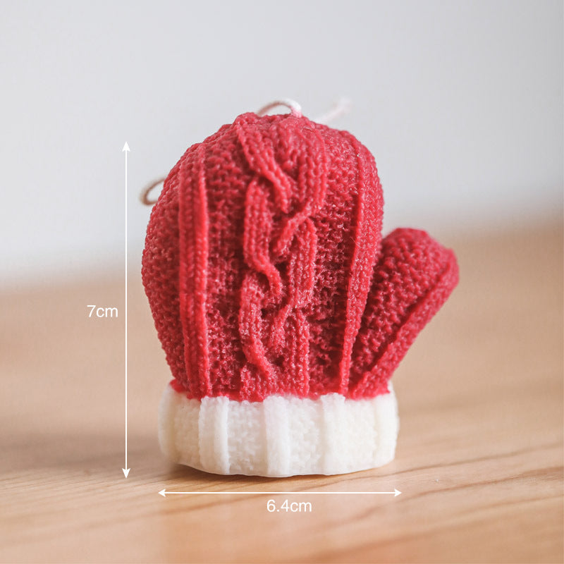 Christmas Plush Woolen Gloves Candle Home Ornament Christmas Gift Gift