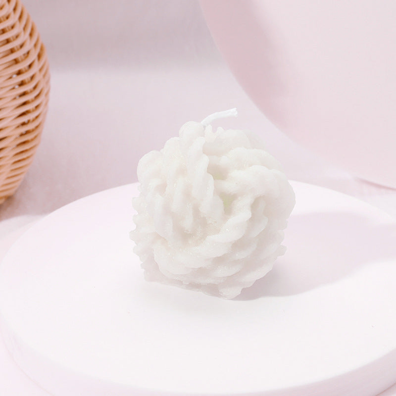 Creative Fruit Wool Cluster Shell Pyramid Candle Handmade Candle Companion Candle