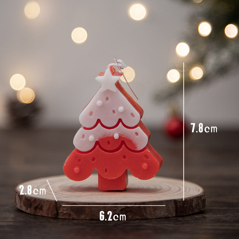 Christmas Aromatherapy Creative Snowflake Christmas Tree Atmosphere Aromatherapy Candle Ornament Romantic Christmas Gift