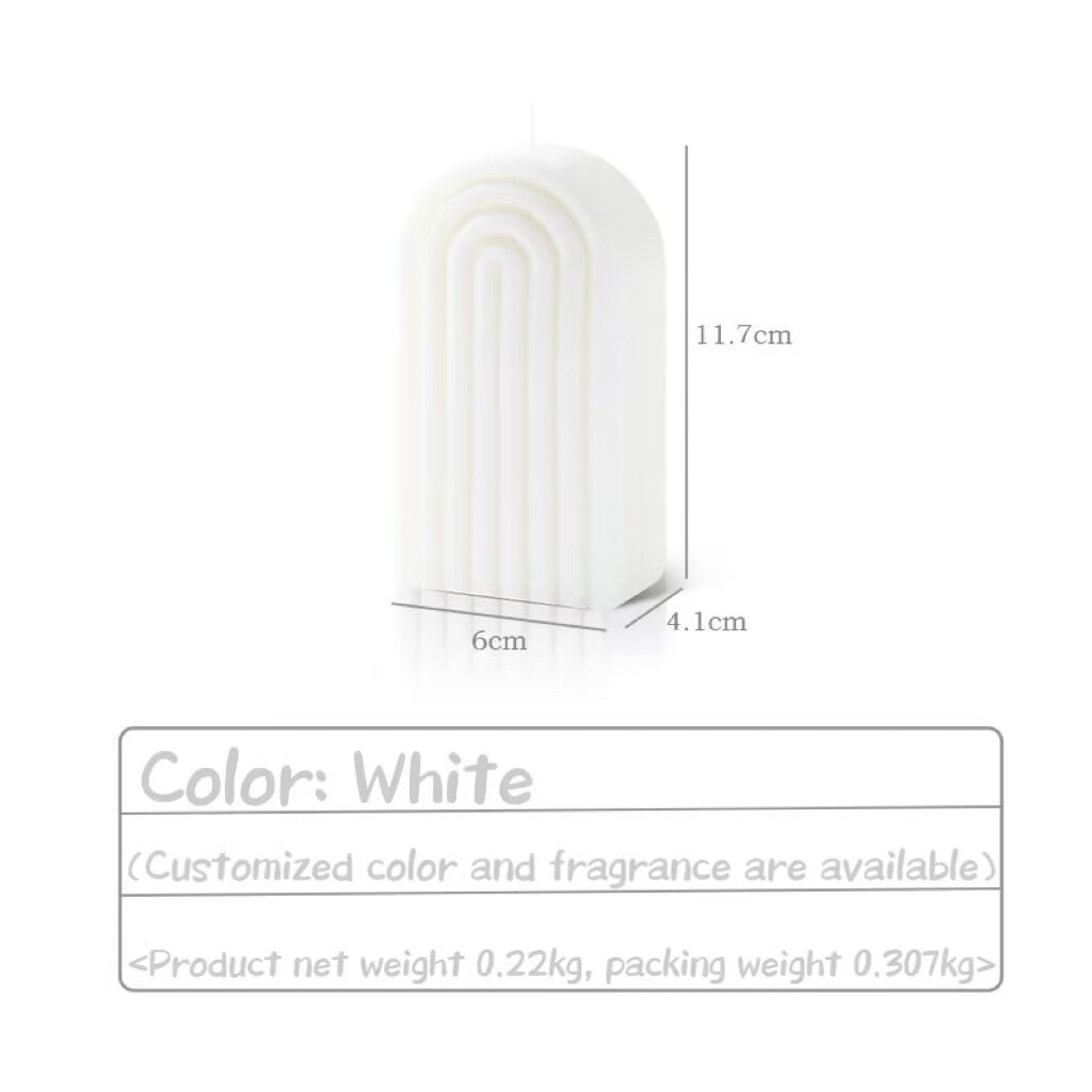 Modern Simple Geometric Scandinavian Style High Arch Rainbow Home Decorative Ornament Aroma Candle
