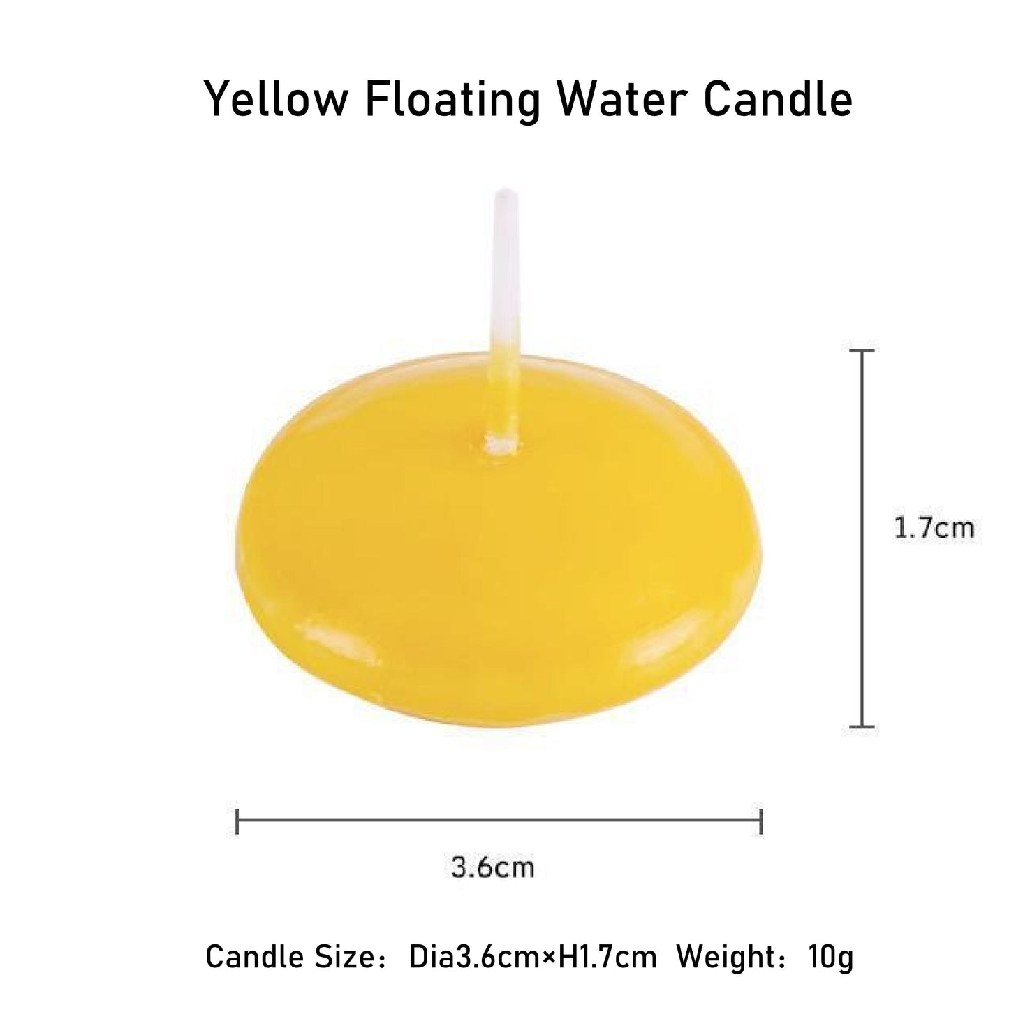 Yellow Floating Water Candles - Romantic Valentine's Ambience, Floating Candlelight Dinner, Birthday Mini Drift Candles,6pcs/box