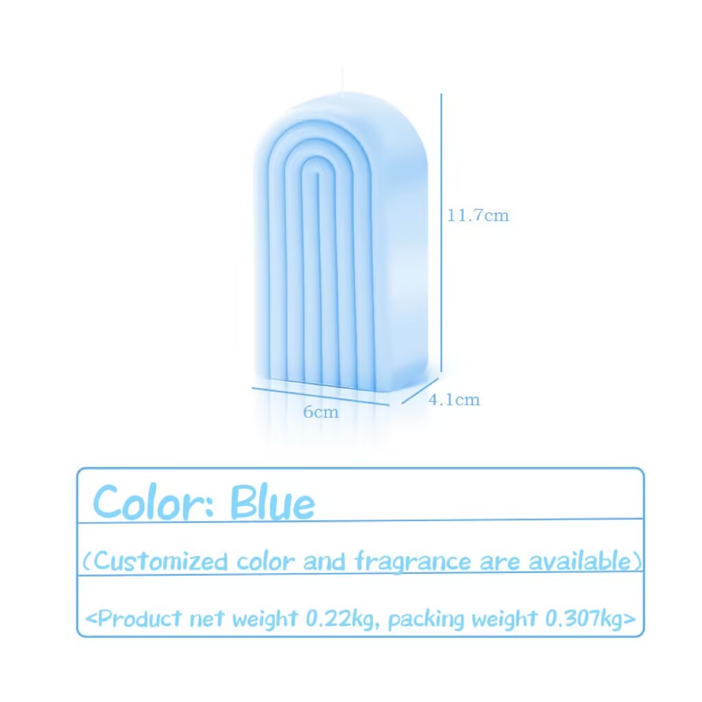 Modern Simple Geometric Scandinavian Style High Arch Rainbow Home Decorative Ornament Aroma Candle