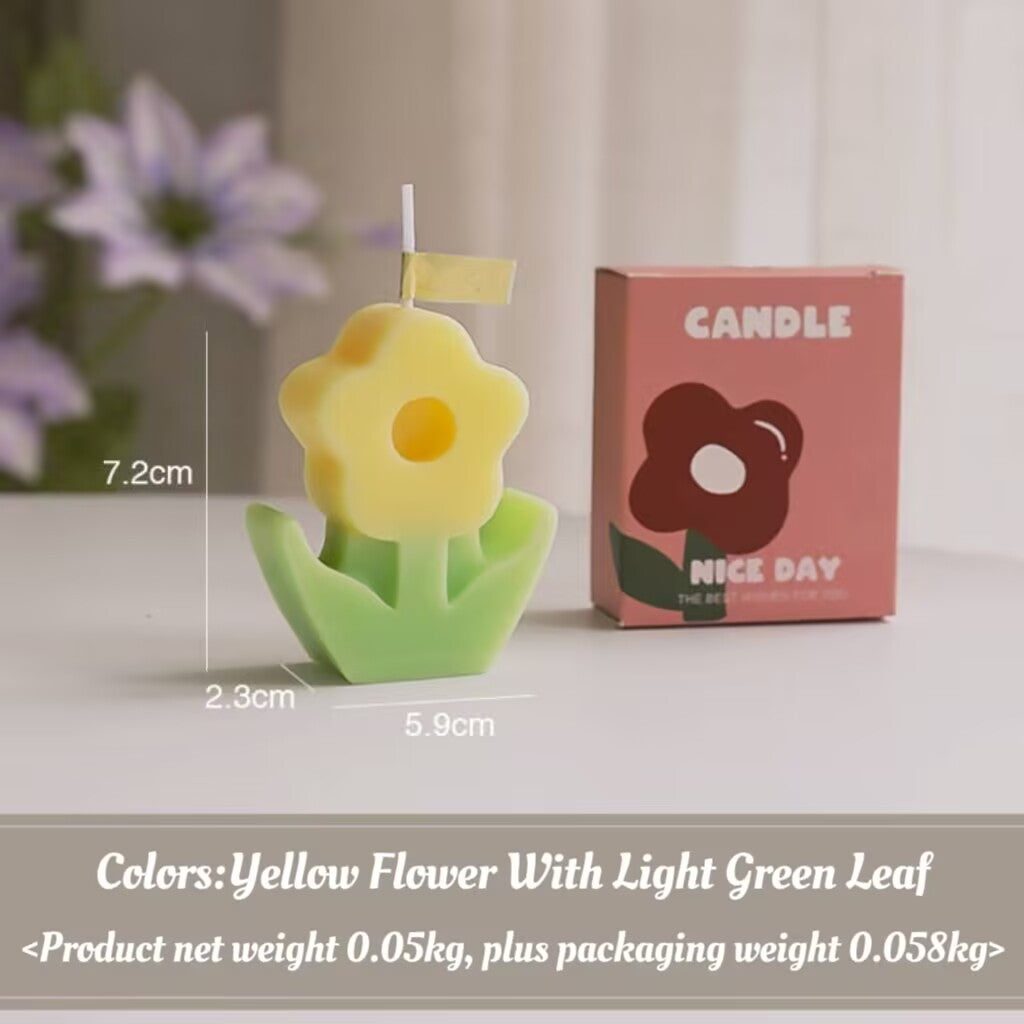 Birthday Gift Accompaniment Flower Candle Creative Home Decoration Wedding Flower Candle