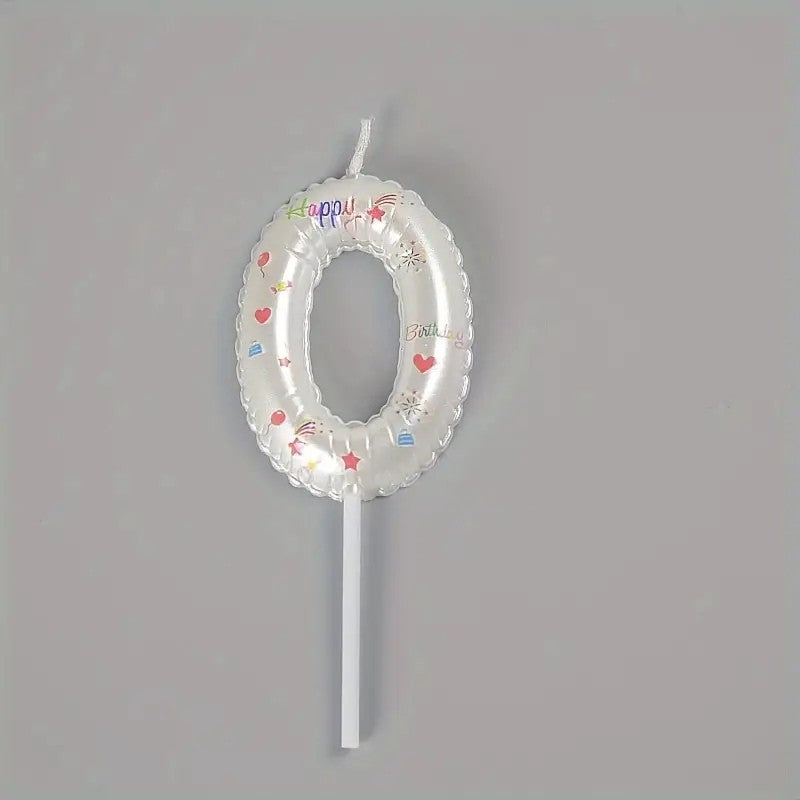 Birthday Cake Decoration Glitter Balloon Number Candles 0-9 - perfect for party celebrations and events