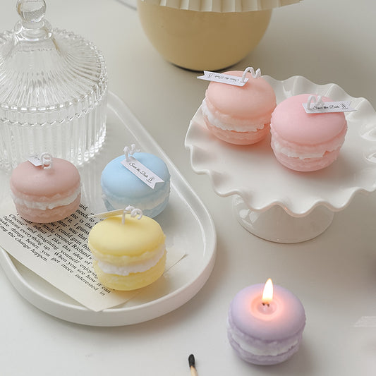 Macaroon Scented Candle Wedding New Year Gift Handmade Modeling Scented Candle